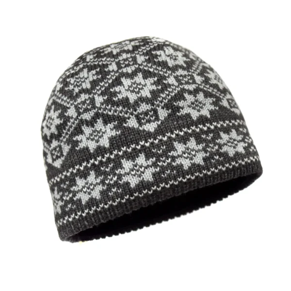 Gray Woolen Hat with Fair Isle pattern - Image 3